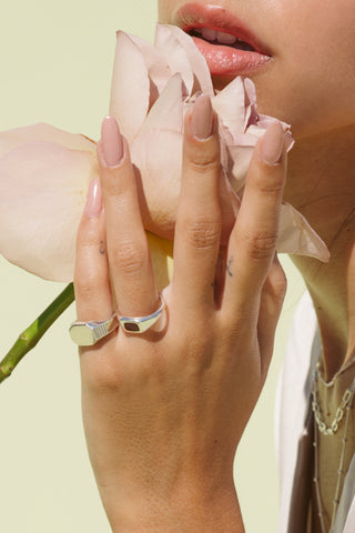 Signet pinky ring silver