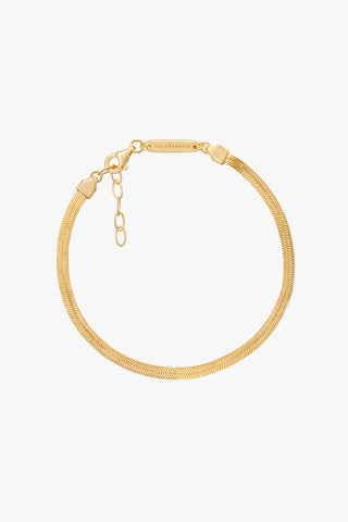 Snake chain bracelet gold plated