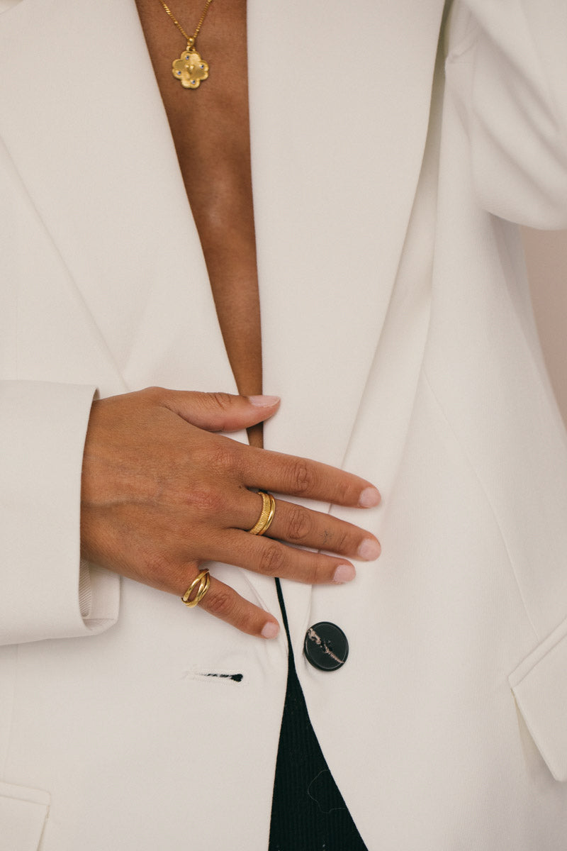 Trinity pinky ring gold plated