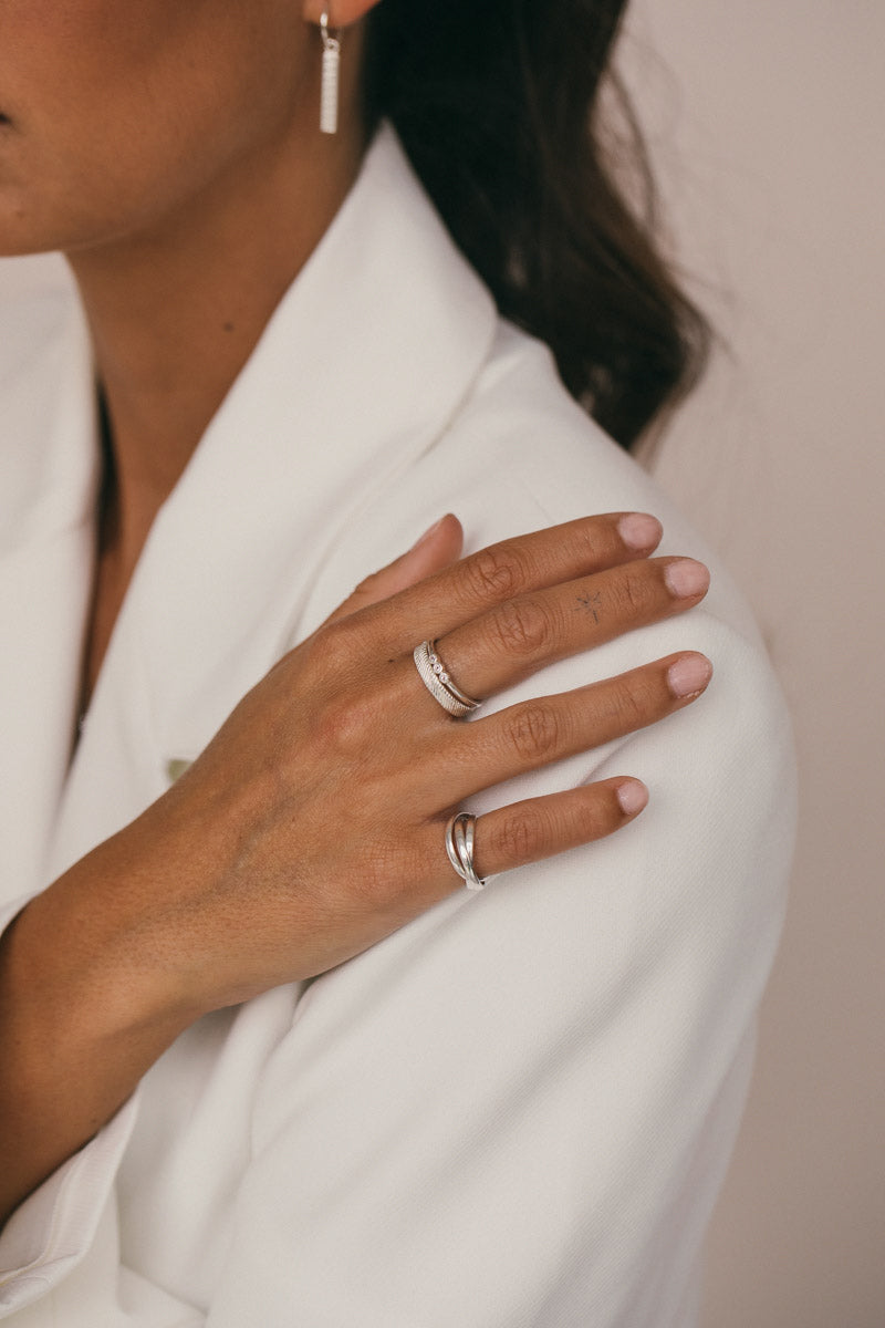 Trinity pinky ring silver