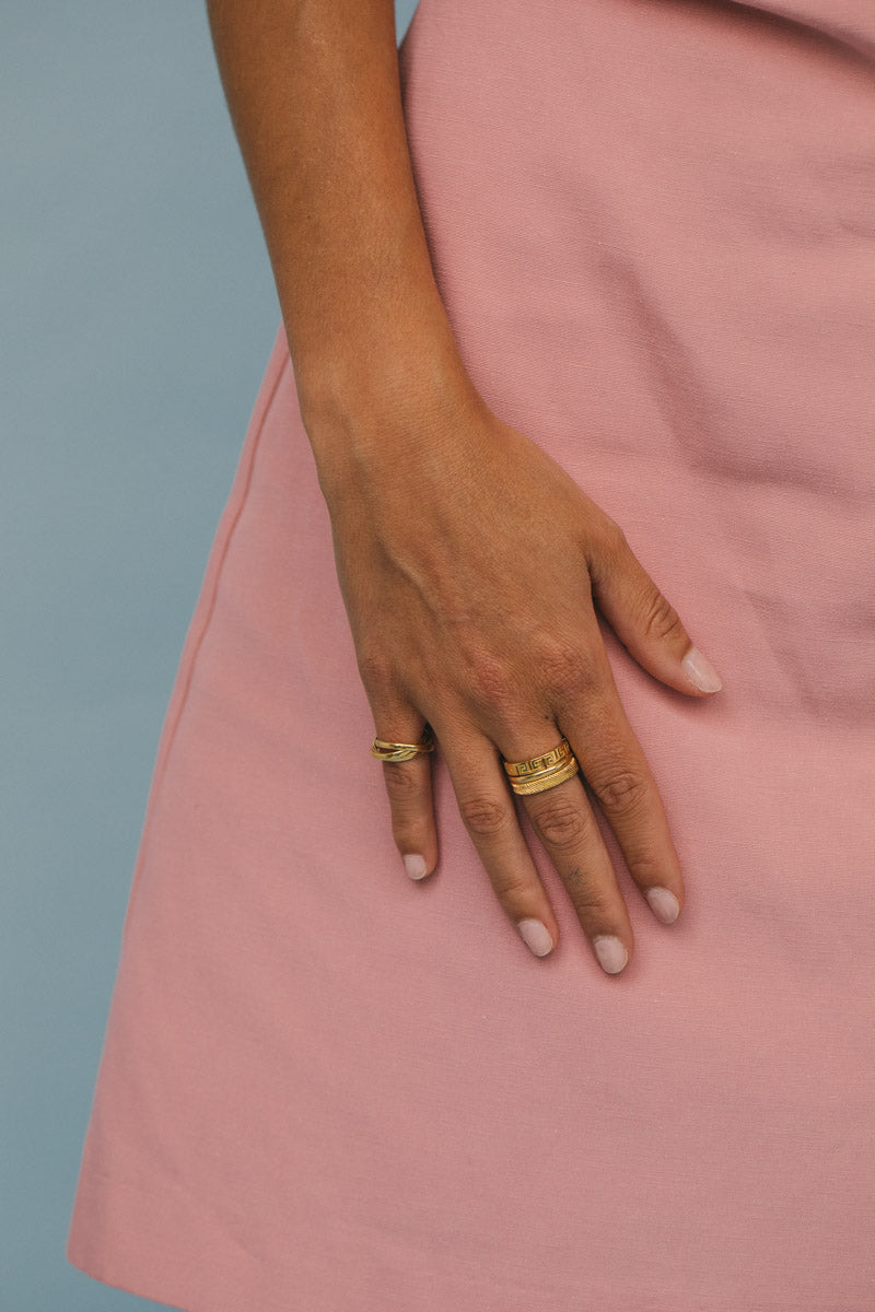Trinity pinky ring gold plated