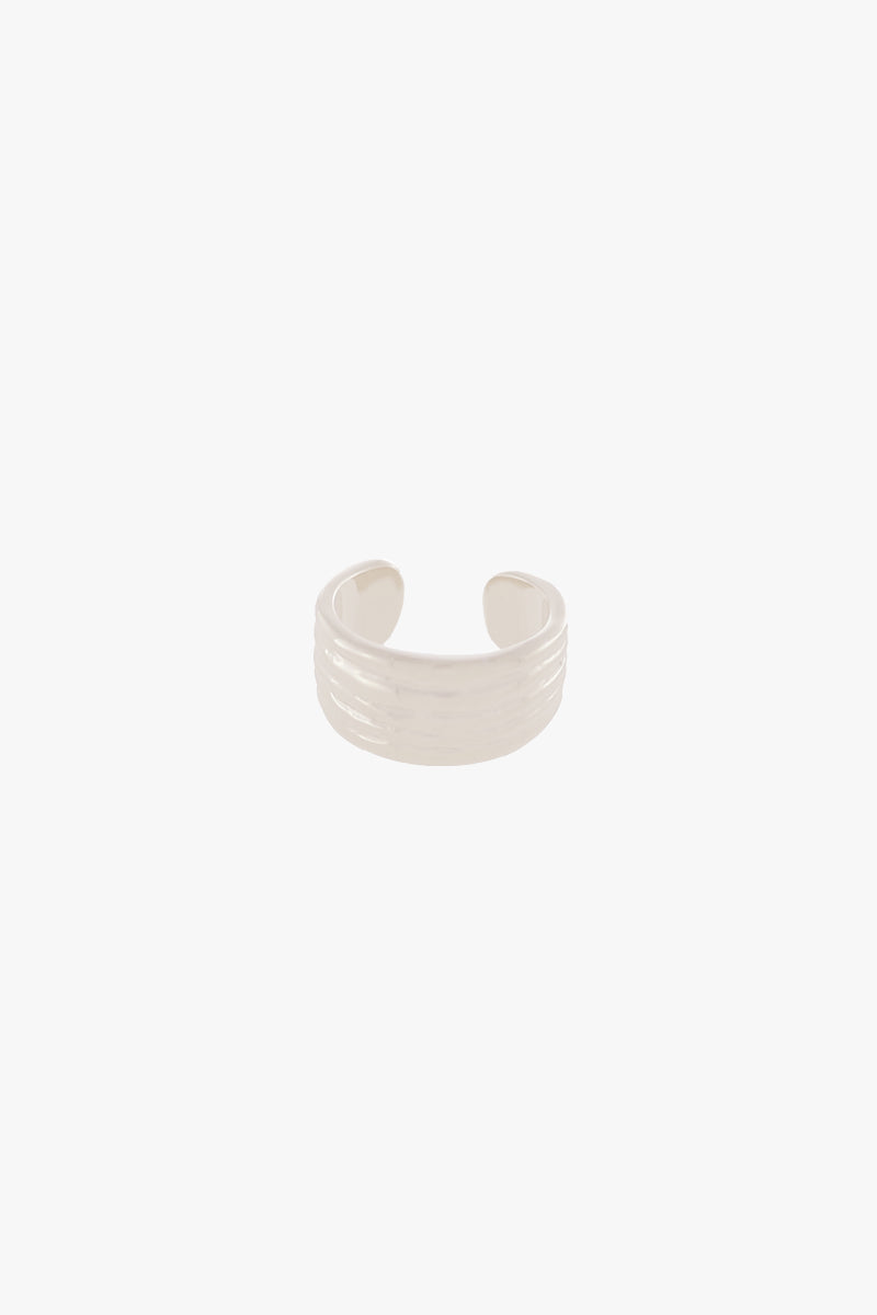Rocky Ear Cuff Silver