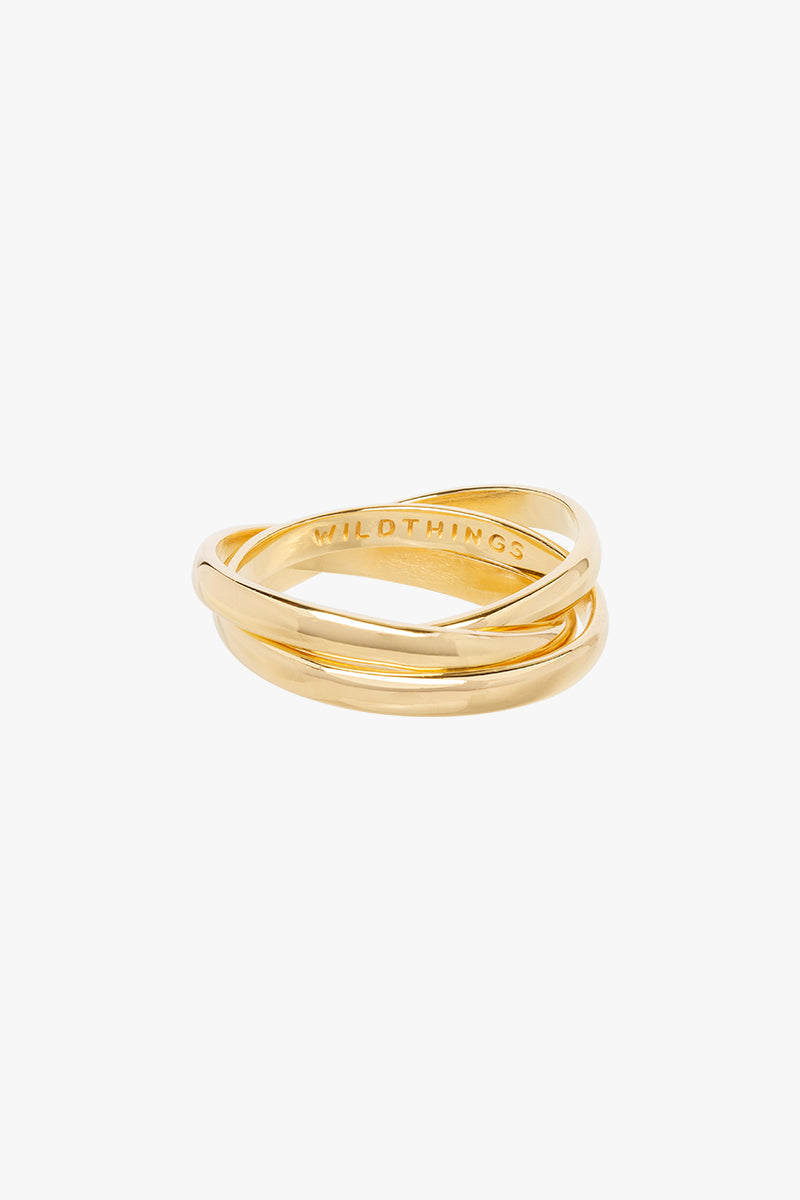 Trinity pinky ring gold plated