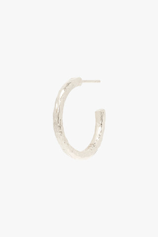 Wanderlust hammered hoop silver (24mm)