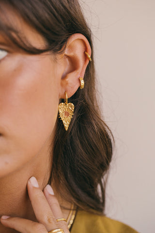 Serenity hoop earring gold plated