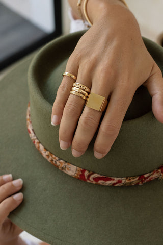 Pinky band gold plated