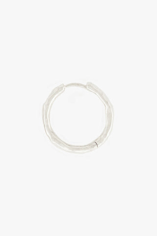 Hammered Hoop Silver (20mm)