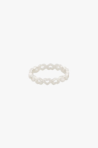 Soaring Heart Pinky Ring Silver